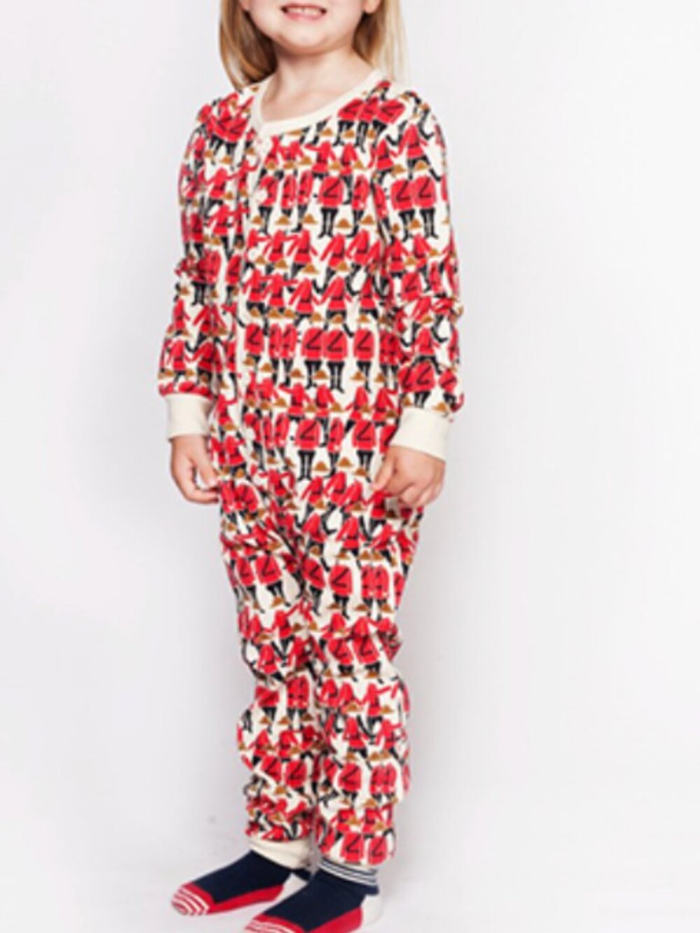 🇨🇦🐻 Arborist Canadian Mountie Print Footed Onesie – 12–18M 🐻🇨🇦